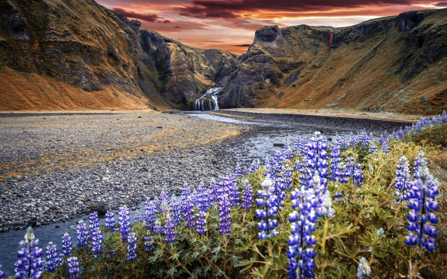 Scenic image of Iceland nature. Amazing Natural scenery. Colorfu