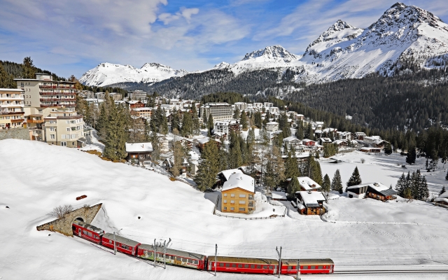 Mit dem Zug nach Arosa